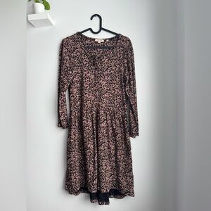 Fat Face Black and Pink Floral Dress
